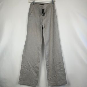 NWT Grey Wide Leg Armani Exchange Linen Pants